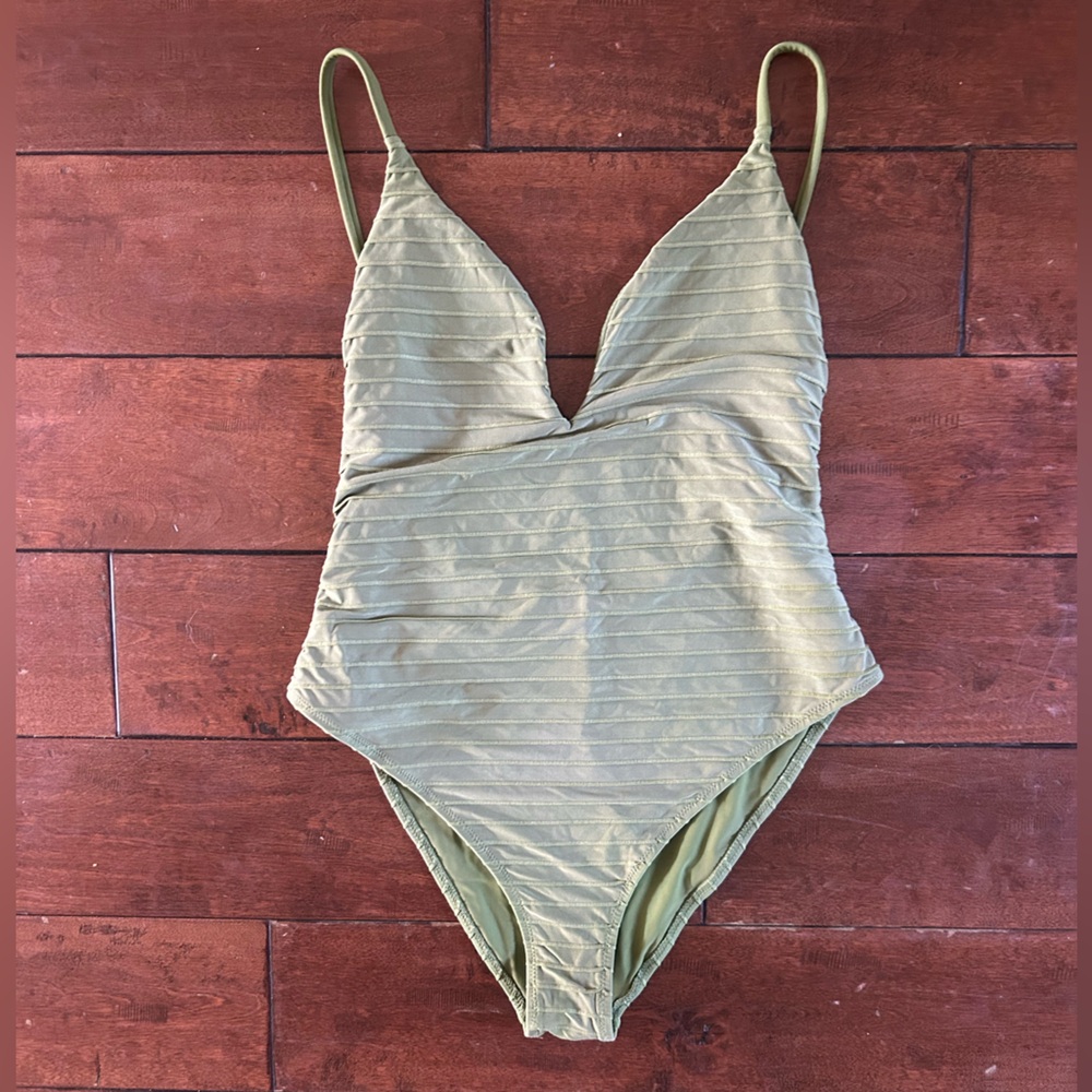 Show Me Your Mumu, dark green one piece swimsuit, size large
